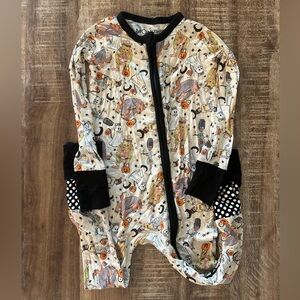 Monkeeroos Halloween Pajama Romper Bamboo